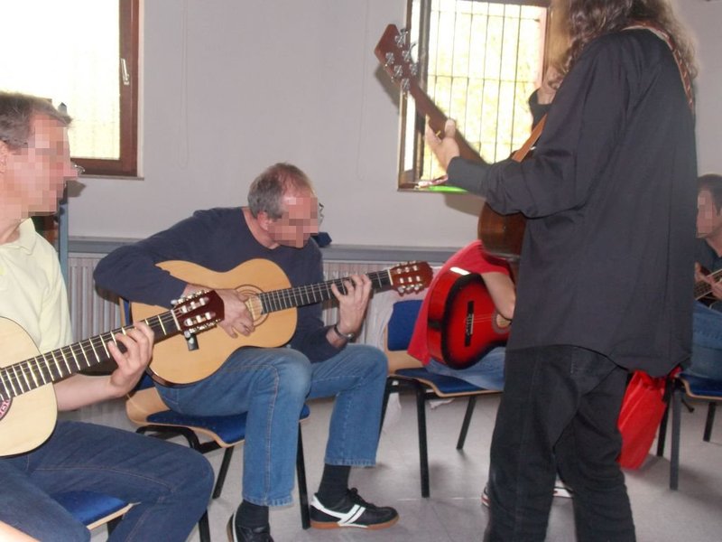 Peter Bursch gibt einen Gitarren Workshop in der SothA Gelsenkirchen