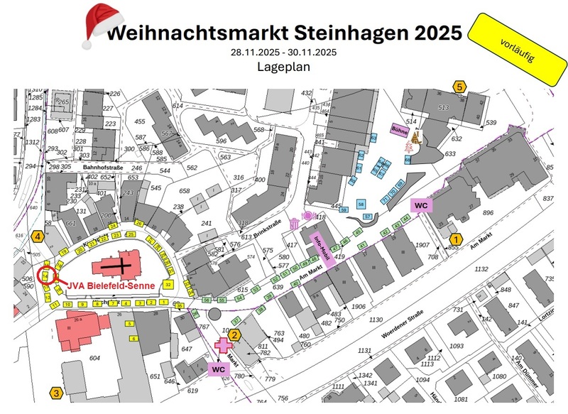Weihnachtsmarkt Steinhagen Lageplan