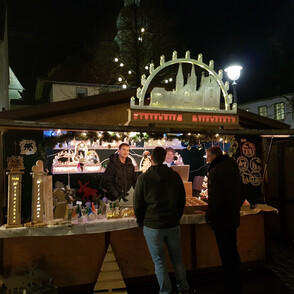 Stand der JVA Werl auf dem Weihnachtsmarkt Werl