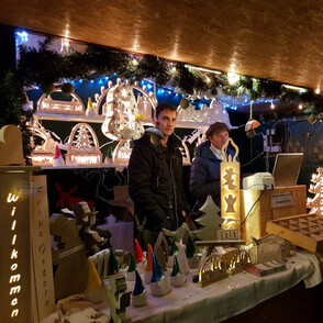 Stand der JVA Werl auf dem Weihnachtsmarkt Werl