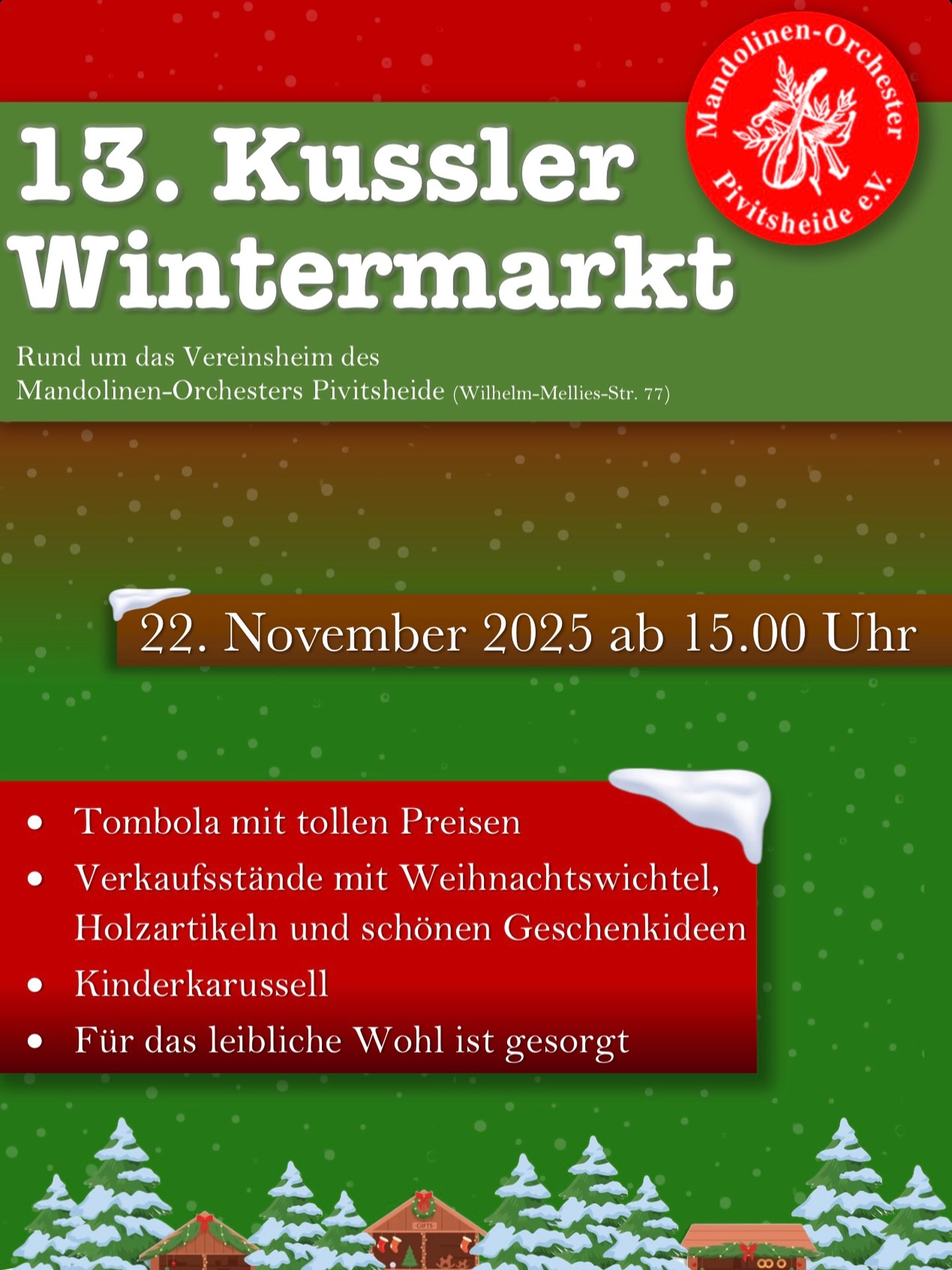 Plakat zum 13. Kussler Wintermarkt