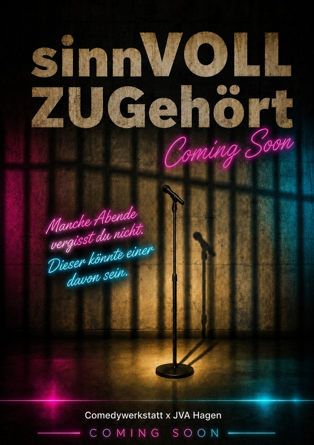 Plakat comedyshow JVA Hagen