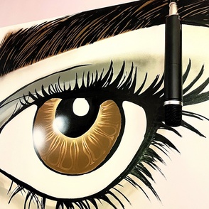 Gem&auml;lde: Auge mit Mikrofon