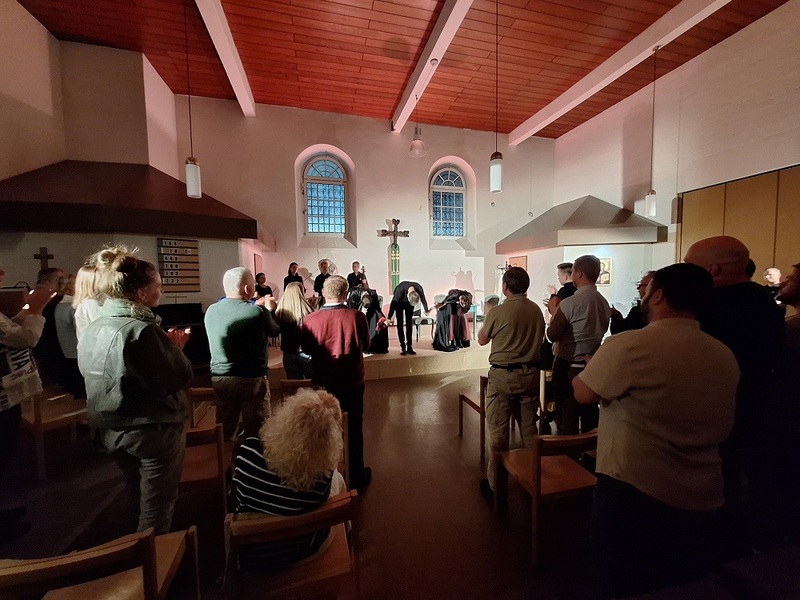 Endszene aus dem Stück "Mozarts phonetischer Fingerabdruck"