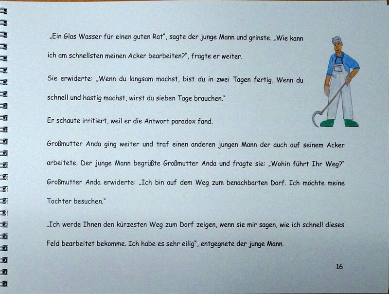 Text aus dem Märchenbuch von Gefangenen