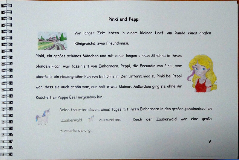 Cover und Text aus dem Märchenbuch von Gefangenen