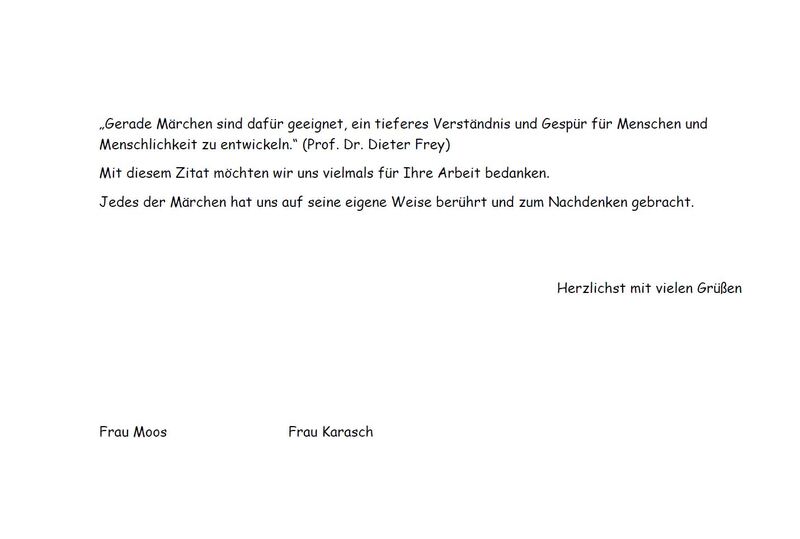 Text aus dem Märchenbuch von Gefangenen