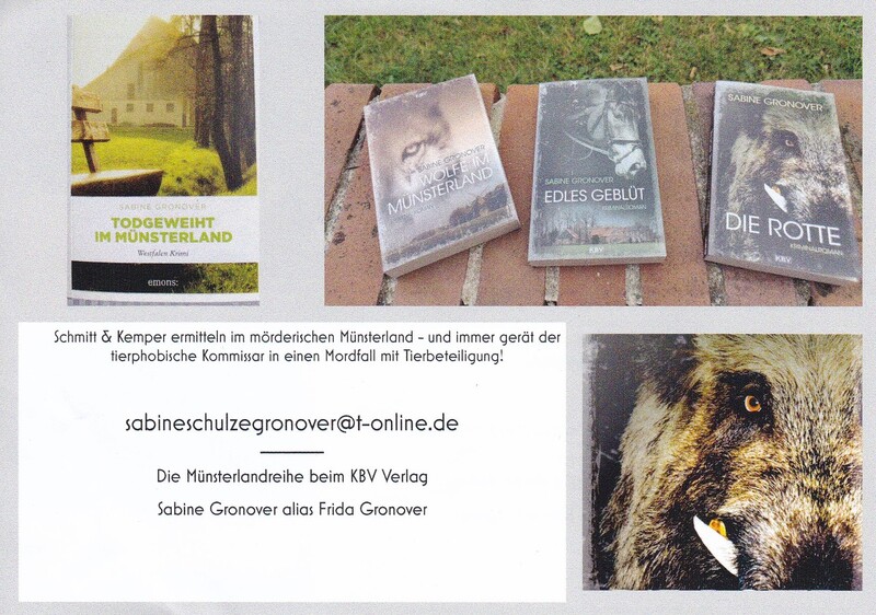 Alle Bücher der Kriminalautorin Sabine Gronover im Überblick