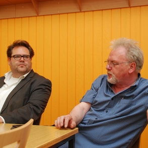 Autor Christian Linker und Herr Kaser