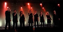 Der A-cappella-Chor auf der Bühne