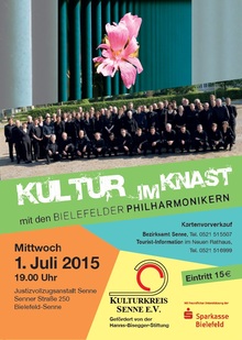 Plakat zur Veranstaltung "Kultur im Knast" 2015