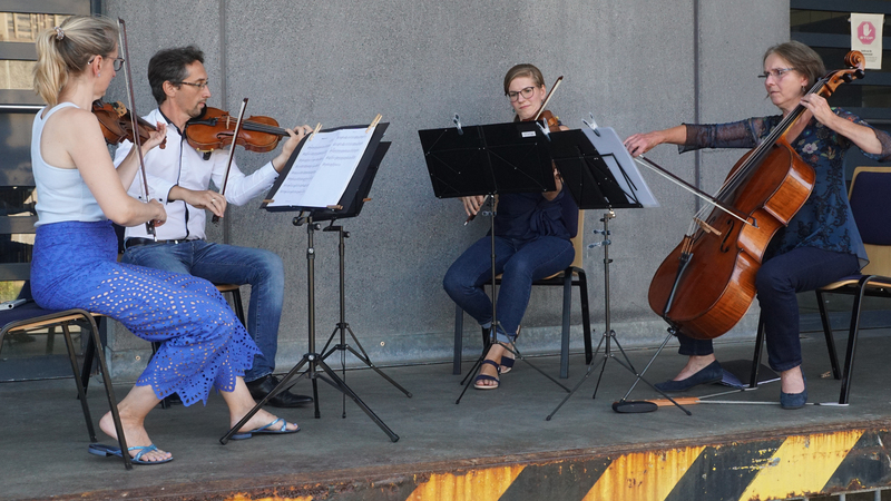 Streichquartett auf der Bühne