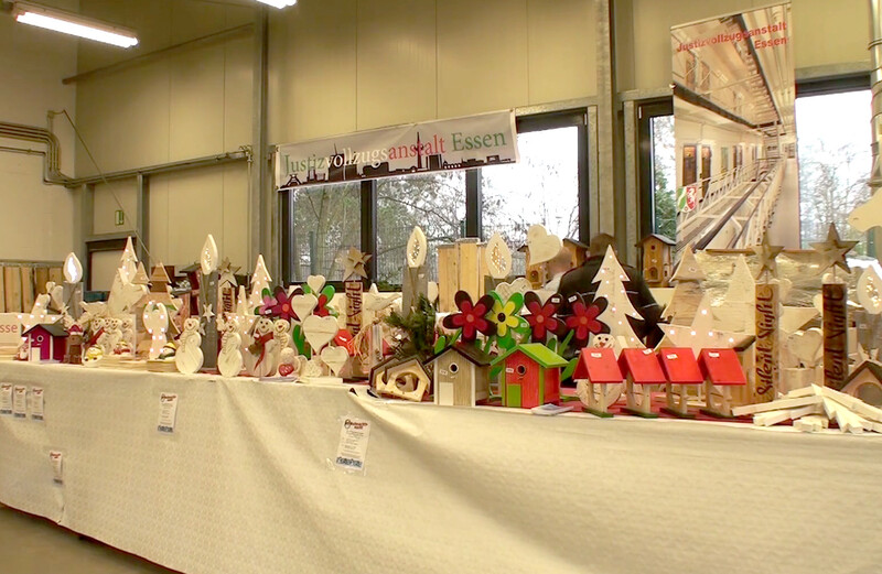 Stand der JVA Essen auf dem Weihnachtsbasar Castrop Rauxel