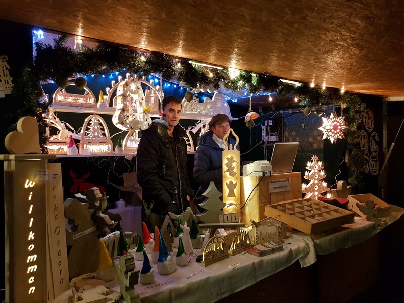 Stand der JVA Werl auf dem Weihnachtsmarkt Werl